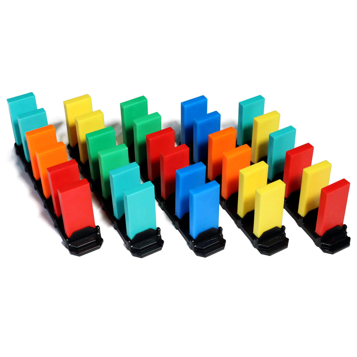 Dominoes - 5 Small Rapid Track Set - Quick Set Up - NO DOMINOES - Bulk Dominoes - Made in the USA - STEM STEAM