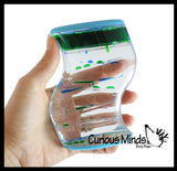 Double Dual Liquid Dripping Timer - Calm Down Jar - Soothing and Calming Motion - Liquid Timer Sensory Office Toy - Visual Stimulation