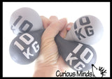 LAST CHANCE - LIMITED STOCK - Dumbbell Soft Doh Filled Stress Ball - Dumbell Weights Squishy Gooey Floppy Squish Sensory Squeeze Balls Gym Bodybuilder