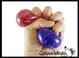 Dual Glitter Swirling Stress Ball -  Sensory, Stress, Fidget Toy Calm - 2 Colors, Squishy Fun