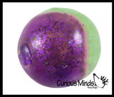 Dual Glitter Swirling Stress Ball -  Sensory, Stress, Fidget Toy Calm - 2 Colors, Squishy Fun