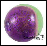 Dual Glitter Swirling Stress Ball -  Sensory, Stress, Fidget Toy Calm - 2 Colors, Squishy Fun
