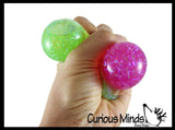 Dual Glitter Swirling Stress Ball -  Sensory, Stress, Fidget Toy Calm - 2 Colors, Squishy Fun