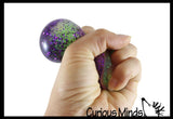 Dual Glitter Swirling Stress Ball -  Sensory, Stress, Fidget Toy Calm - 2 Colors, Squishy Fun