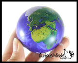 LAST CHANCE - LIMITED STOCK - Large Earth  2.5" Bouncy Ball - Swirling Ocean Water Globe -  Bouncing Ball Party Favor Novelty Toy