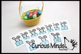 CLEARANCE - SALE - EASTER Busy Bag - Counting Eggs or Bunnies - Math Busy Bags Activity