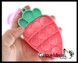LAST CHANCE - LIMITED STOCK - SALE  - 4 Easter Bubble Popper Toys - Bunny, Carrot, Egg, and Chick in Egg - Easter Basket Fidget - Silicone Push Poke Bubble Wrap Fidget Toy - Press Bubbles to Pop - Sensory Stress Toy OT