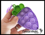 LAST CHANCE - LIMITED STOCK - SALE  - 4 Easter Bubble Popper Toys - Bunny, Carrot, Egg, and Chick in Egg - Easter Basket Fidget - Silicone Push Poke Bubble Wrap Fidget Toy - Press Bubbles to Pop - Sensory Stress Toy OT
