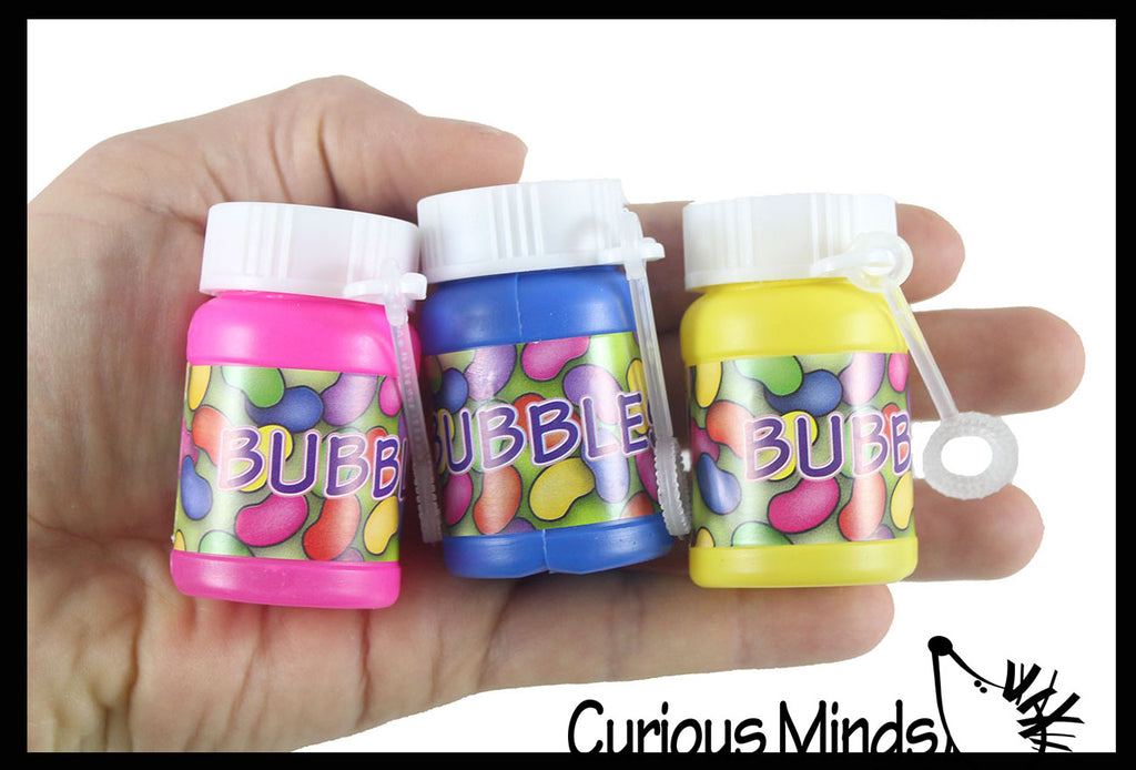 Easter Jelly Bean Themed Bubbles - Mini Bubble Toy - Solution and Wand - Blow Bubbles - Spring Party Favors