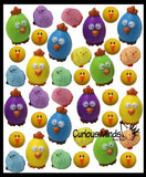 Set of 60 Chick Theme Easter Egg Filler Set - Small Toy Prize Assortment Egg Hunt Chicken Lover (5 DOZEN)