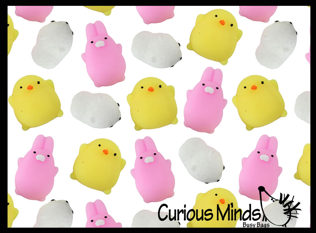 Easter Chick Bunny Lamb Themed Mochi Squishy Animals - Kawaii -  Sensory, Stress, Fidget Party Favor Toy