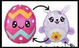 Easter Themed Reversible Plush - Inside Out - 2 in 1 Stuffed Toy - Switches to 2 Different Things