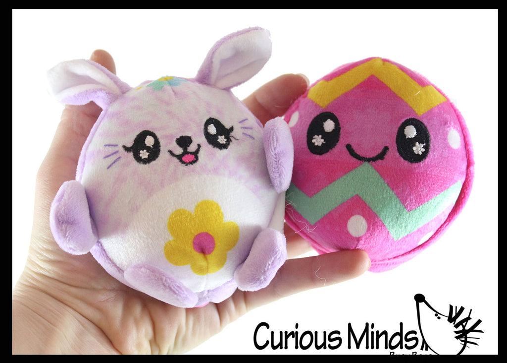 Easter Themed Reversible Plush - Inside Out - 2 in 1 Stuffed Toy - Switches to 2 Different Things