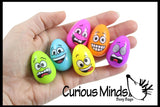 LAST CHANCE - LIMITED STOCK - CLEARANCE - SALE - Fun Emoji Face Eggs Bouncy Balls - Cute Easter Egg Filler Prize