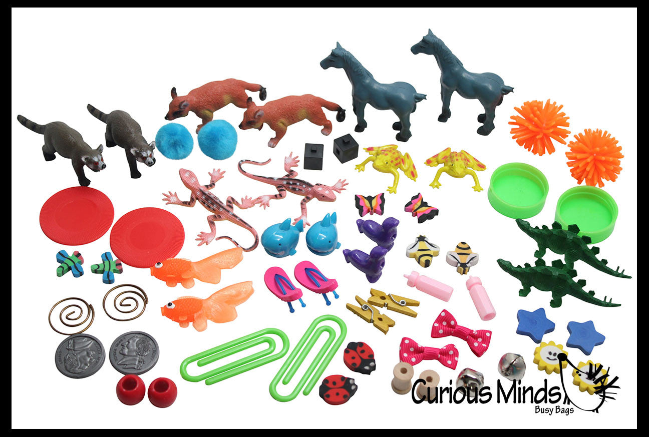 Preschool and Kindergarten Matching Activity with Miniature Objects - early learning toy
