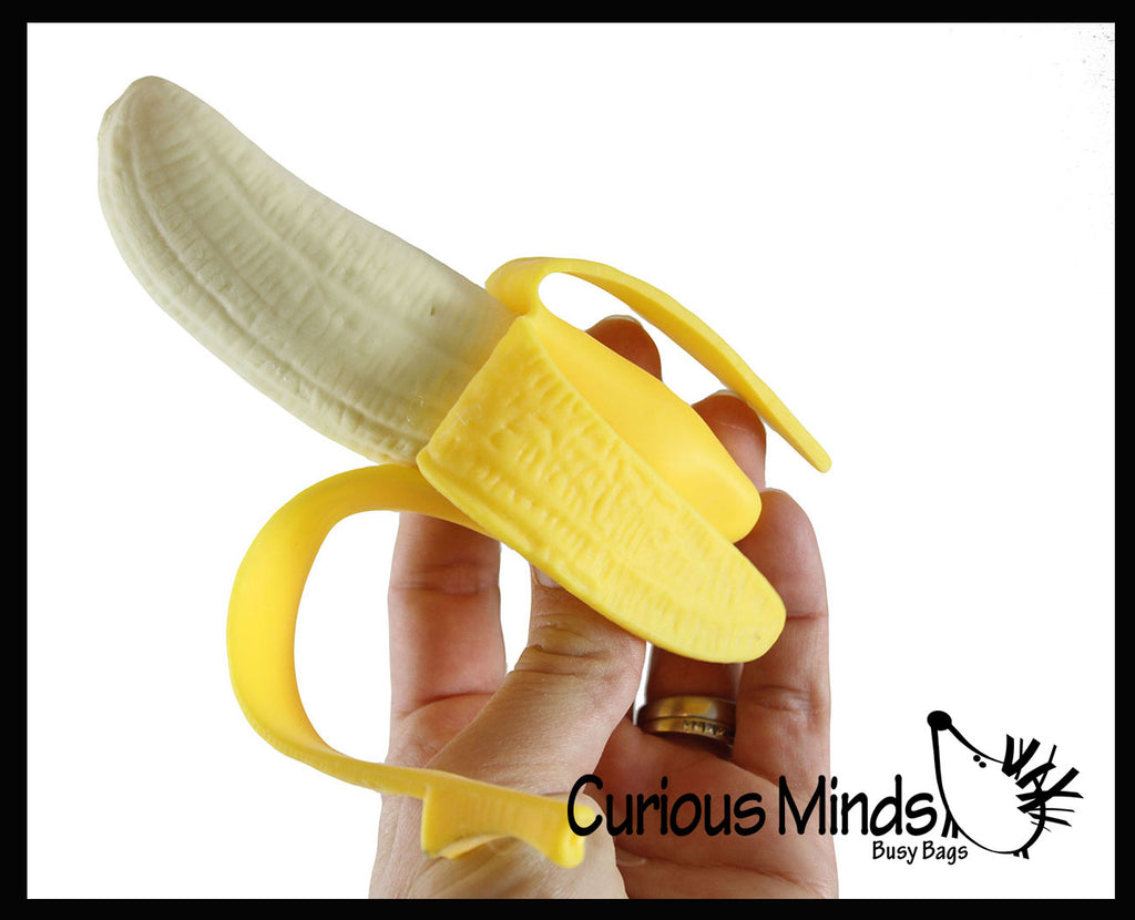 Realistic Stretchy Banana - Sensory, Stress, Squeeze Fidget Toy ADHD Special Needs Soothing