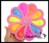 LAST CHANCE - LIMITED STOCK - Flower Hard Shell Multi Bubble Spinner Toddler to Adult - Bubble Wrap Pop Fidget Toy