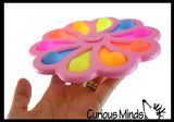 LAST CHANCE - LIMITED STOCK - SALE -Flower Hard Shell Multi Bubble Spinner Toddler to Adult - Bubble Wrap Pop Fidget Toy