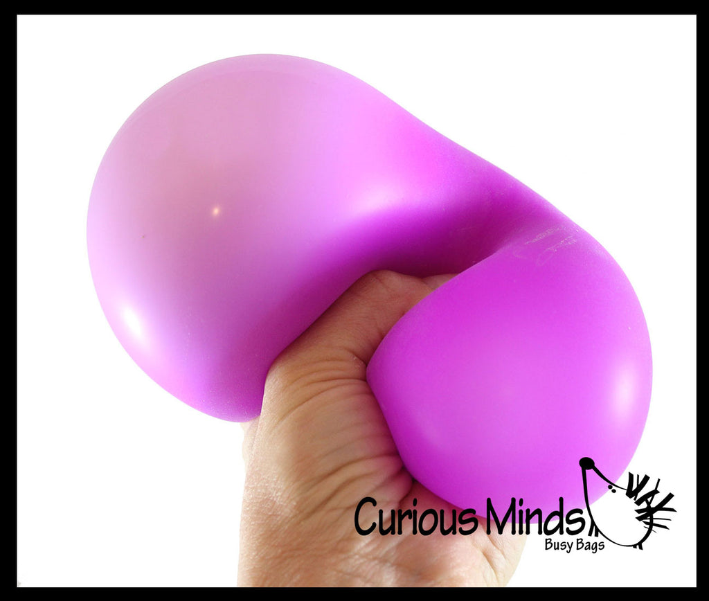 Jumbo Boxed 4" Stretchy Squishy Squeeze Stress Ball Soft Doh Filling - Like Shaving Cream - Sensory, Fidget Toy