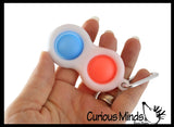 Double Bubble Hard Shell Key Chain - Bubble Wrap Pop Fidget Toy Clip