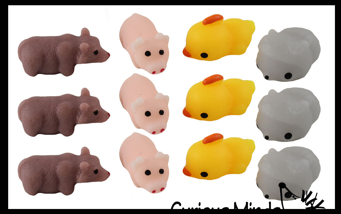 36 PCS Farm Animal Mochi Squishy Toys - Stress Relief Squishies For Kids Party Favors