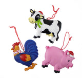 Cute Farm Animal Christmas Ornaments for Tree -  Christmas Holiday Decorations