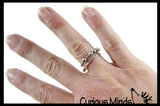 Spinning Bead Metal Fidget Ring - Wearable Fidget Jewelry - Wire Fidget for Your Finger - Massage Anti Stress Ring