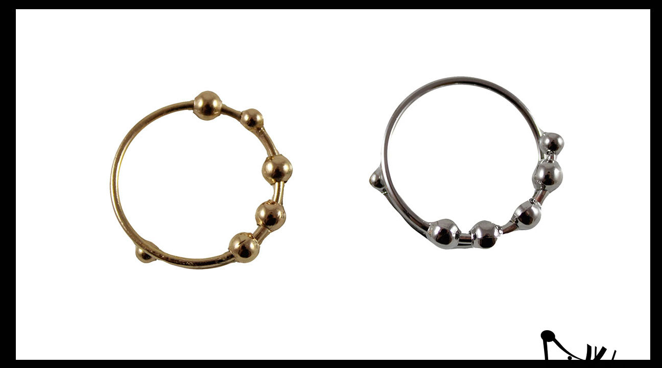 Spinning Bead Metal Fidget Ring - Wearable Fidget Jewelry - Wire Fidget for Your Finger - Massage Anti Stress Ring