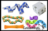 Fidget Set of 5 - Marble Mesh, Wacky Tracks, Twist Snake, Infinity Cube and Triangle - Fidget Toy -  - ADD Anxiety