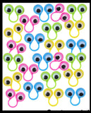 Finger Spies - Google Eye Finger Puppet Rings - Fun Bulk Novelty Toy - Googly Wiggle Eyeballs -  Goody Bags / Prizes / Rewards Box