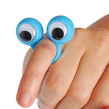 Finger Spies - Google Eye Finger Puppet Rings - Fun Bulk Novelty Toy - Googly Wiggle Eyeballs -  Goody Bags / Prizes / Rewards Box