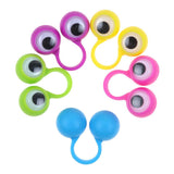 Finger Spies - Google Eye Finger Puppet Rings - Fun Bulk Novelty Toy - Googly Wiggle Eyeballs -  Goody Bags / Prizes / Rewards Box