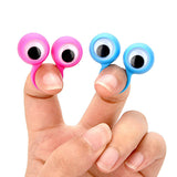 Finger Spies - Google Eye Finger Puppet Rings - Fun Bulk Novelty Toy - Googly Wiggle Eyeballs -  Goody Bags / Prizes / Rewards Box