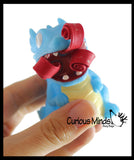Fire Breathing Dragon - Cute Squeeze Toy - Fun Fidget - Unique OT Hand Strength, Fine Motor