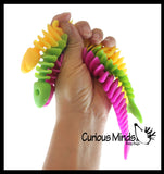 Stretchy Fishbone Animal Puffer Stretchy Noodle Toys - Fun Long Stretch Toys - Soft & Flexible - Fidget Sensory Toy - Stretchy Noodle String