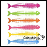 Stretchy Fishbone Animal Puffer Stretchy Noodle Toys - Fun Long Stretch Toys - Soft & Flexible - Fidget Sensory Toy - Stretchy Noodle String