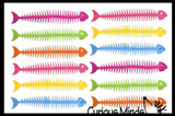 Stretchy Fishbone Animal Puffer Stretchy Noodle Toys - Fun Long Stretch Toys - Soft & Flexible - Fidget Sensory Toy - Stretchy Noodle String