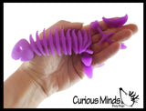 Stretchy Fishbone Animal Puffer Stretchy Noodle Toys - Fun Long Stretch Toys - Soft & Flexible - Fidget Sensory Toy - Stretchy Noodle String