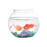 Fishbowl with Magic Sand and Fake Fish - Hydrophobic Play Sand - Build Underwater - Doesn't Get Wet - Stays Dry -  Novelty Trick  - Science Desktop Toy