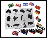 LAST CHANCE - LIMITED STOCK -  - SALE - Country & Flag Match - Montessori geography materials - Continent box