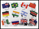 LAST CHANCE - LIMITED STOCK -  - SALE - Country & Flag Match - Montessori geography materials - Continent box