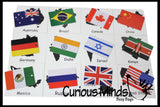 LAST CHANCE - LIMITED STOCK -  - SALE - Country & Flag Match - Montessori geography materials - Continent box