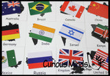 LAST CHANCE - LIMITED STOCK -  - SALE - Country & Flag Match - Montessori geography materials - Continent box