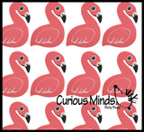 Large Flamingo Pencil Top Erasers - Novelty and Functional Adorable Eraser Novelty Treasure Prize, School Classroom Supply, Math Counters - Sorting - Party Favor, Pencil Topper