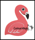 Large Flamingo Pencil Top Erasers - Novelty and Functional Adorable Eraser Novelty Treasure Prize, School Classroom Supply, Math Counters - Sorting - Party Favor, Pencil Topper