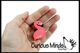 Large Flamingo Pencil Top Erasers - Novelty and Functional Adorable Eraser Novelty Treasure Prize, School Classroom Supply, Math Counters - Sorting - Party Favor, Pencil Topper