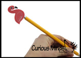 Large Flamingo Pencil Top Erasers - Novelty and Functional Adorable Eraser Novelty Treasure Prize, School Classroom Supply, Math Counters - Sorting - Party Favor, Pencil Topper
