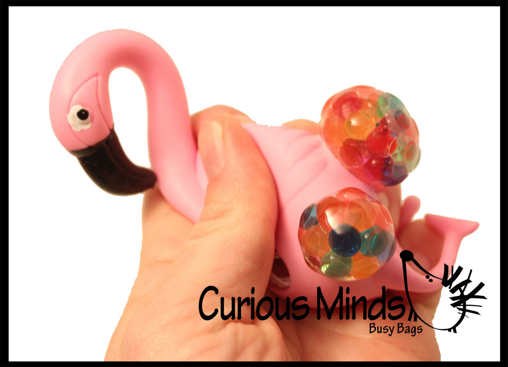Flamingo Squishy Blob Mesh Ball with Soft Web - Squishy Fidget Ball