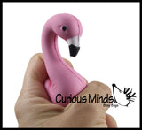 Small Flamingo Squishy Slow Rise Foam Bird -  Scented Sensory, Stress, Fidget Toy