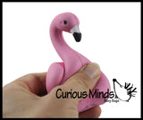 Small Flamingo Squishy Slow Rise Foam Bird -  Scented Sensory, Stress, Fidget Toy